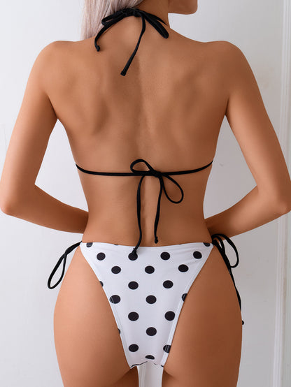 Bikini sexy con estampado de lunares para mujer