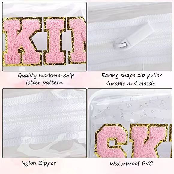 Bolsa de cosméticos de PVC transparente de moda para mujer