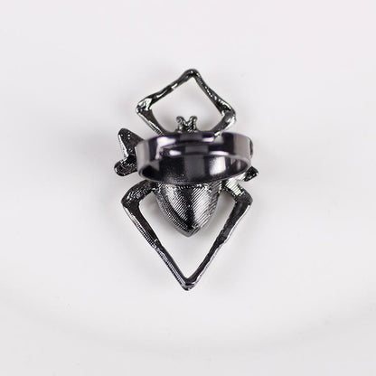 Halloween Women Fashion Vintage Hollow Gem Spider Ring