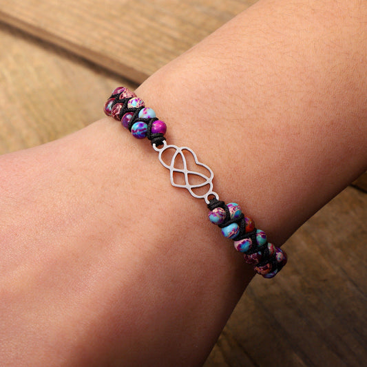 Bohemian Hand-Woven Double Layer Heart Bracelet