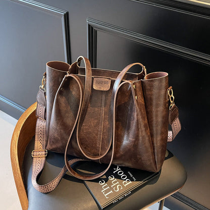 Sac fourre-tout rétro décontracté à grande capacité pour femme