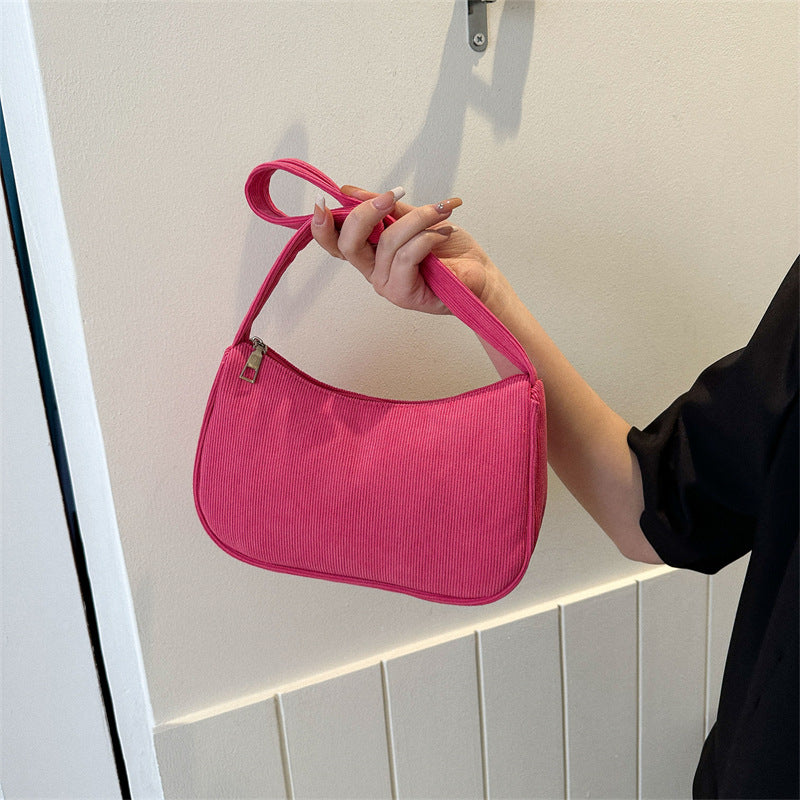 Solid Color Simple Fashion Underarm Bag