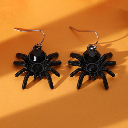 Pendientes de calabaza, araña, murciélago y demonio para mujer
