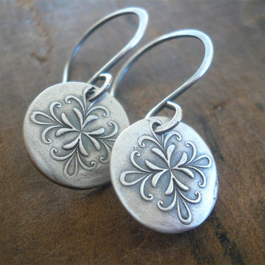 Boucles d'oreilles symétriques vintage bohèmes pour femmes