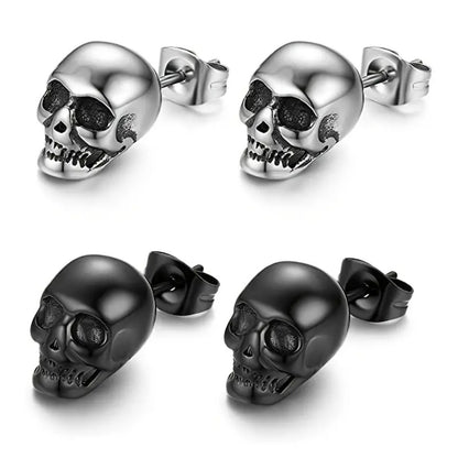 Boucles d'oreilles vintage personnalisées en forme de crâne d'Halloween