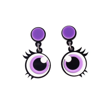 2 pares de pendientes colgantes con diseño de ojo malvado para mujer