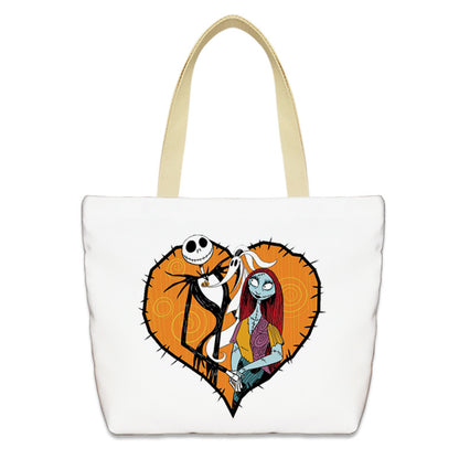 Bolso de lona con diseño de calabaza de Halloween para mujer