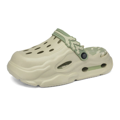 Zapatos casuales antideslizantes y transpirables con agujeros a la moda para hombre