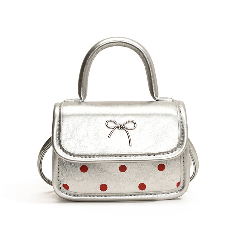 Mini bolso bandolera cuadrado con lazo de moda