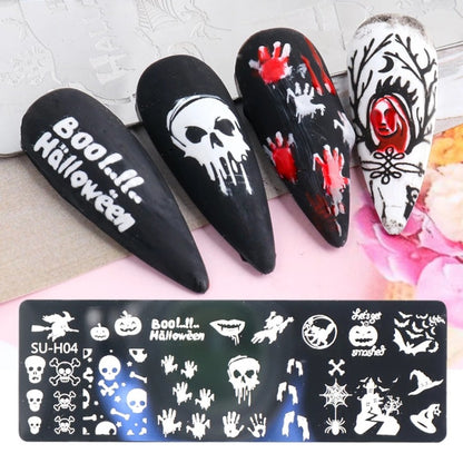 Halloween Series Pumpkin Skull Spider Web Nail Sticker