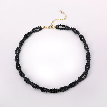 Collar de cuentas de cristal de moda para mujer