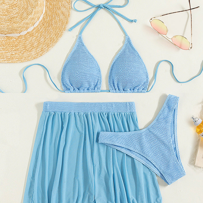 Ensemble bikini trois pièces pour femmes, vacances d'été