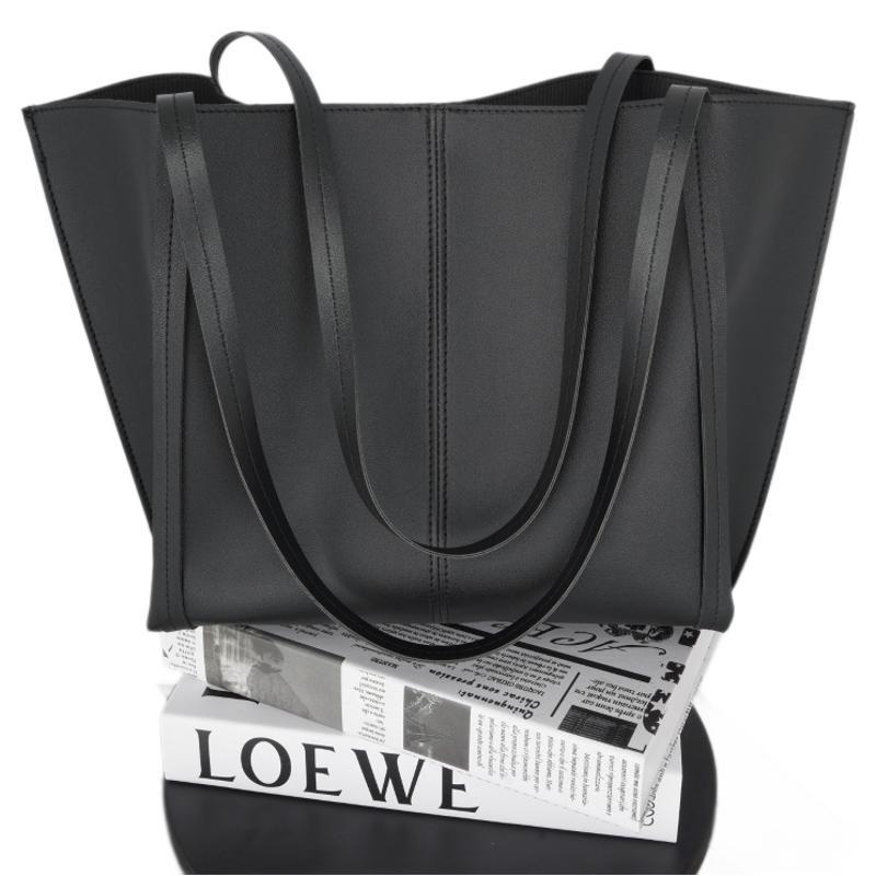 Vintage Black Large Capacity Tote Bag