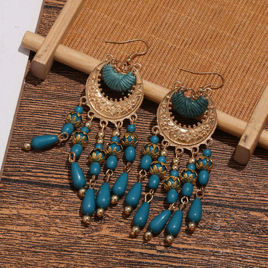 Bohemian Ethnic Style Retro Tassel Earrings
