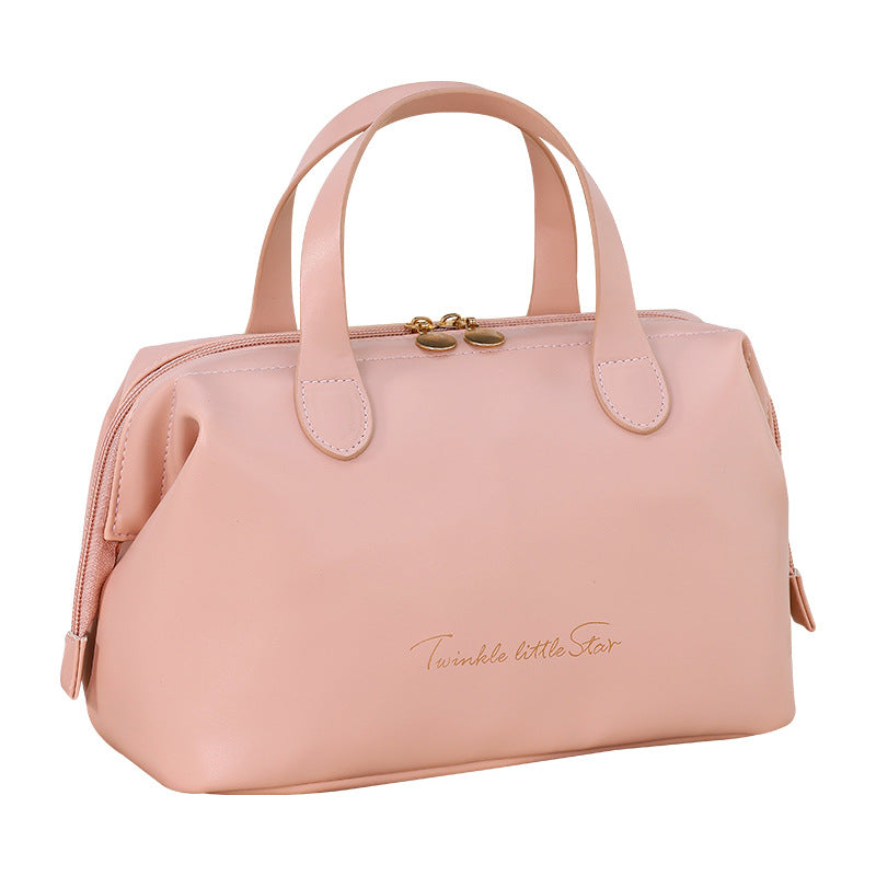 Bolsa de cosméticos de PU de gran capacidad para guardar maquillaje