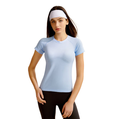 Blusa de yoga de manga larga para mujer - Color liso