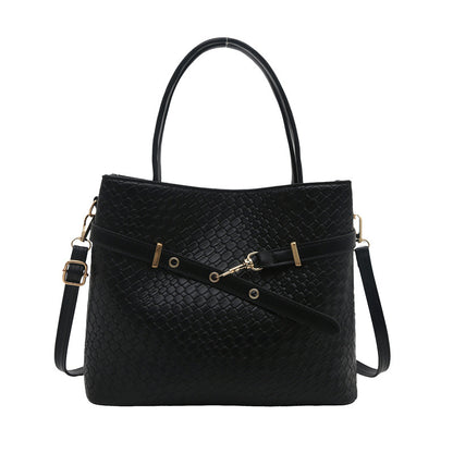 Bolso de mano de gran capacidad de color sólido de moda