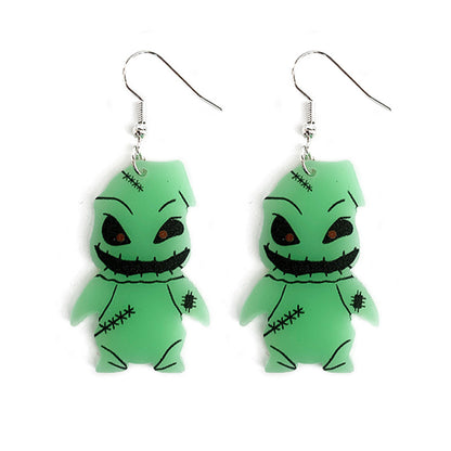 Halloween Women Horror Funny Demon Ghost Acrylic Earrings