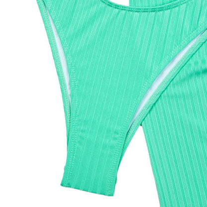 Traje de baño bikini ajustado sexy de tres piezas para mujer