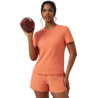 Women Casual Solid Color Quick-Drying Two-Piece Set