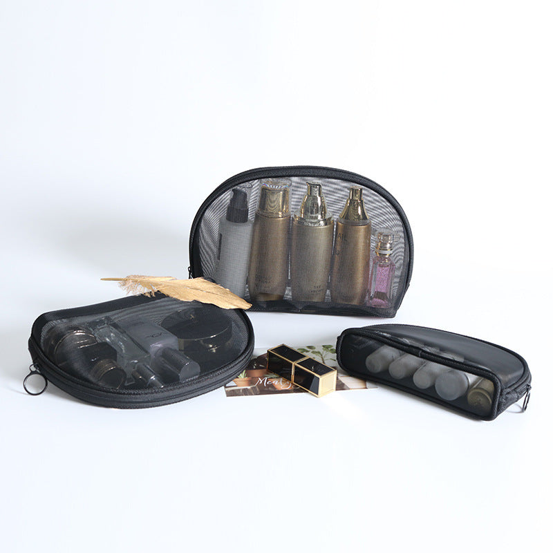 Bolsa de cosméticos transparente de gran capacidad