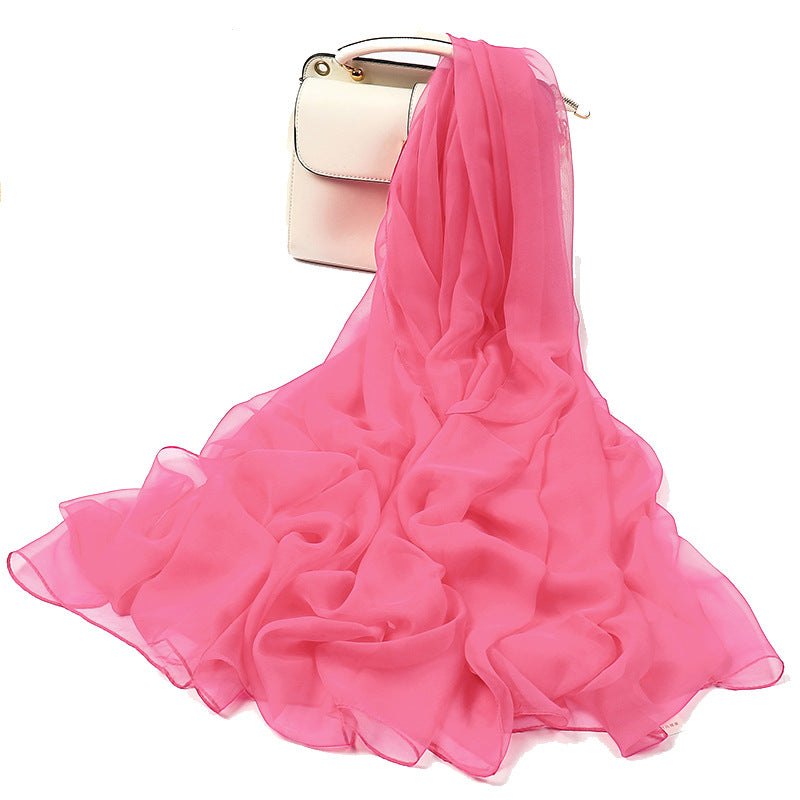 Large Size Solid Color Sunscreen Scarf for Women