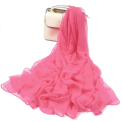 Large Size Solid Color Sunscreen Scarf for Women