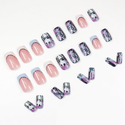 Autocollants pour nail art fantômes d'Halloween avec motif Web