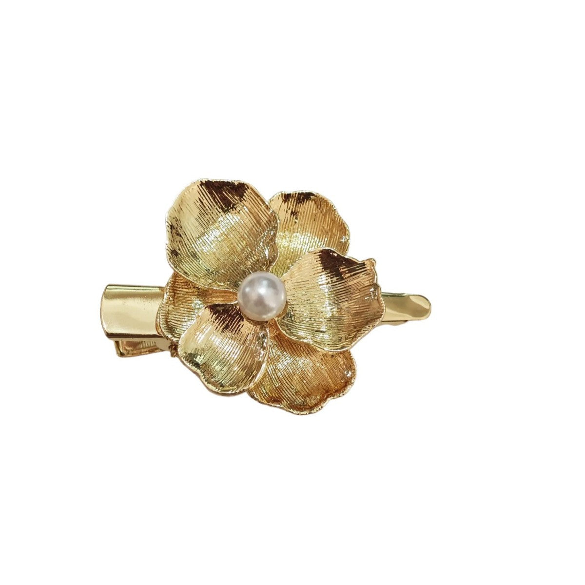 Épingle à cheveux florale en perles de style palais vintage avec clip latéral élégant