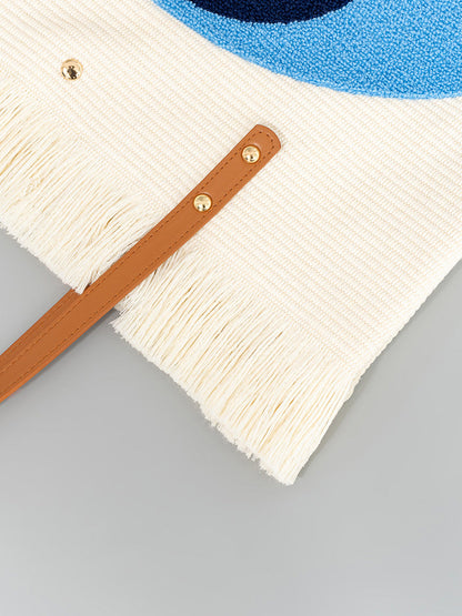 Bolsa de lona bordada con ojos bohemios