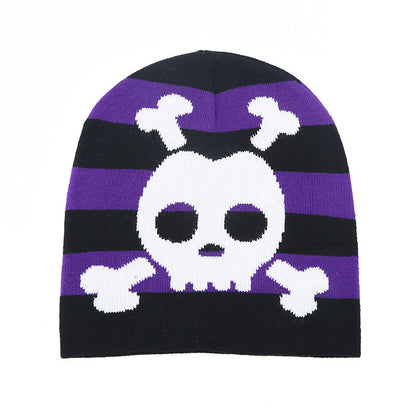 Outdoor Graffiti Diablo Series Halloween Skeleton Knitted Hat