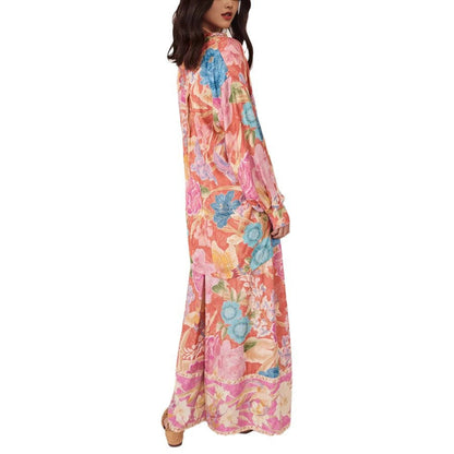 Women Casual Vacation Floral Printed Blouse Pants Set