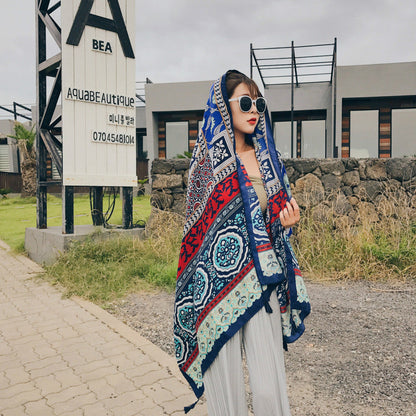 Bufanda de seda tipo chal de verano a la moda para mujer