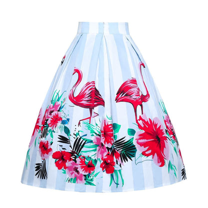 Falda plisada estampada elegante de moda para mujer