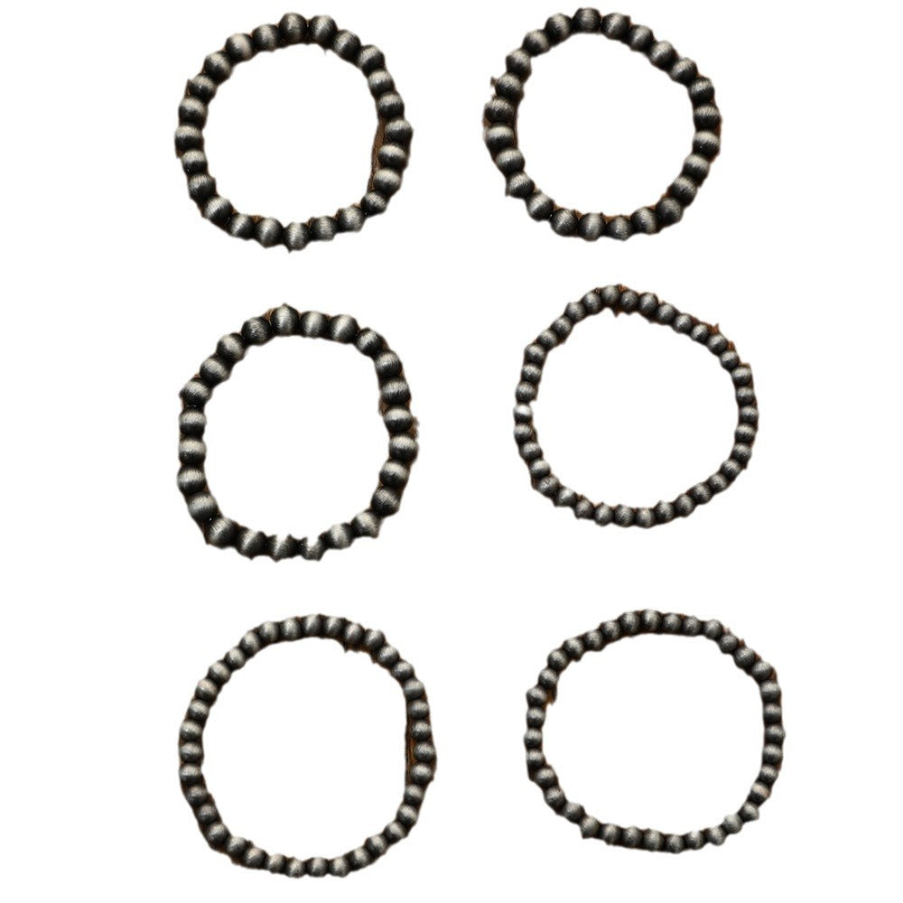 Conjunto de 6 pulseras de cuentas vintage bohemias