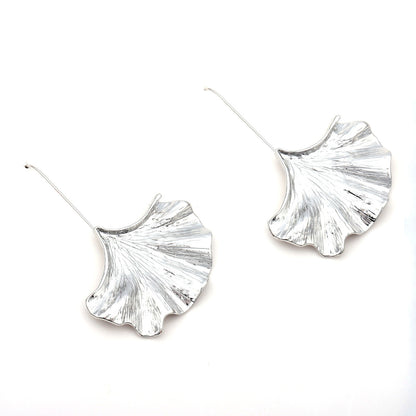 Women Fashion Creative Exaggerated Ginkgo Leaf Earrings