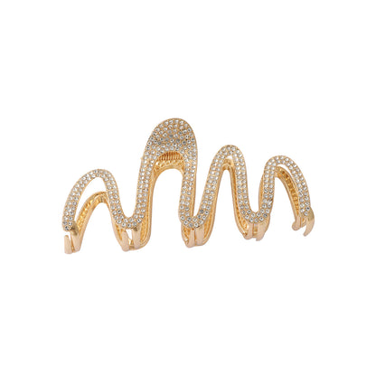 Fashion Rhinestone Wave Hair Claw