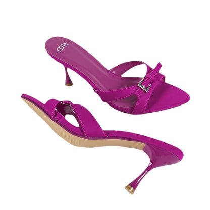 Chaussures à talons hauts et bout pointu pour femmes, couleur unie, sexy