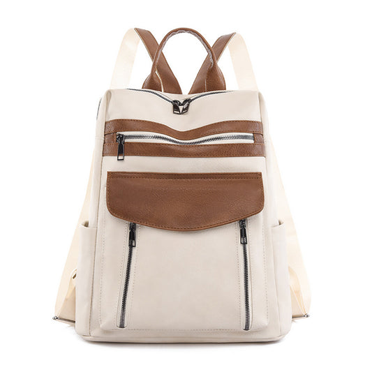 Women Fashion Business Color Blocking Backpack
