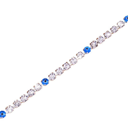 Pulsera Bohemia con Mal de Ojo y Diamantes de Imitación