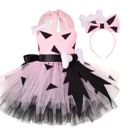 Vestido casual lindo de Halloween para niñas pequeñas y grandes