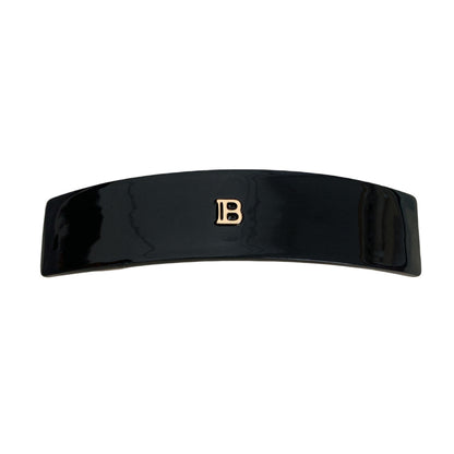 Pinza de resorte rectangular con estampado simple para mujer: accesorio elegante para el cabello