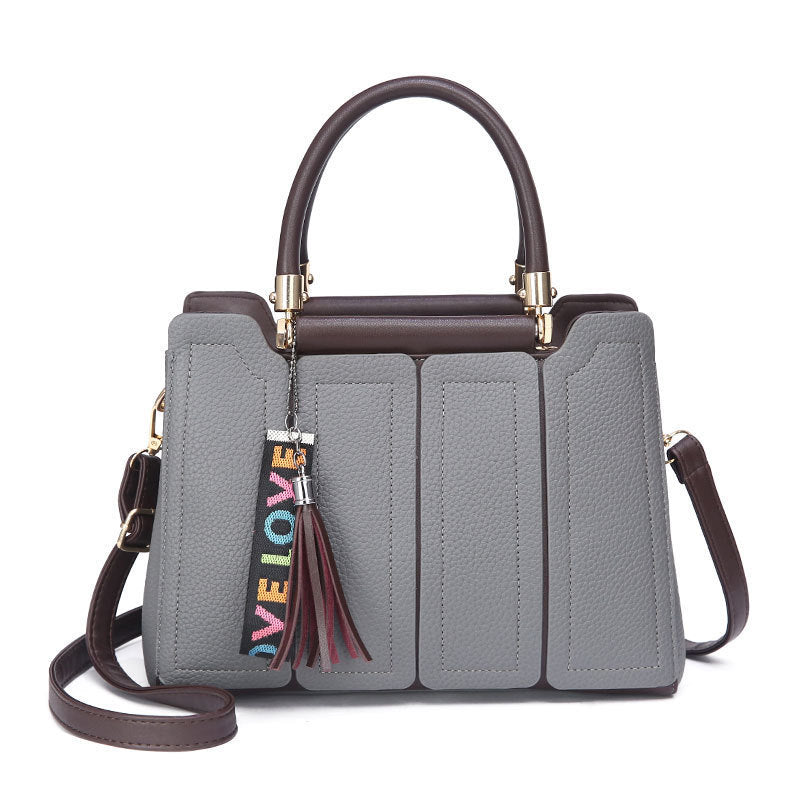 Bolso de mano informal de PU con cierre de cremallera para mujer
