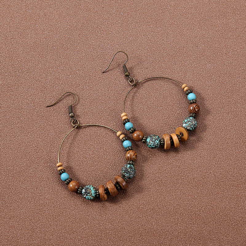 Boucles d'oreilles vintage de style ethnique bohème