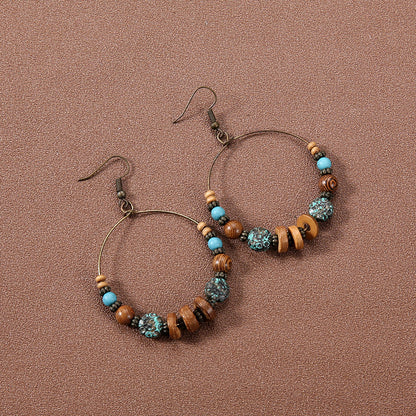 Boucles d'oreilles vintage de style ethnique bohème