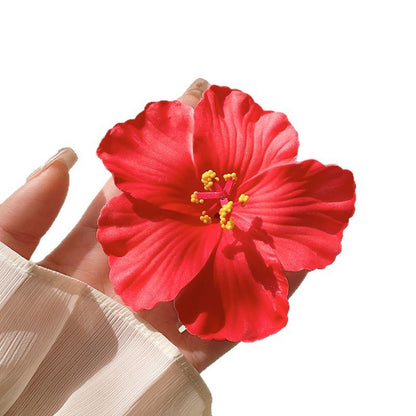 Accesorios para el cabello de playa con flores de tela de moda para mujer
