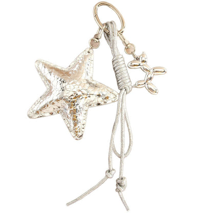 Fashion Silver Series Five-Pointed Star Keychain