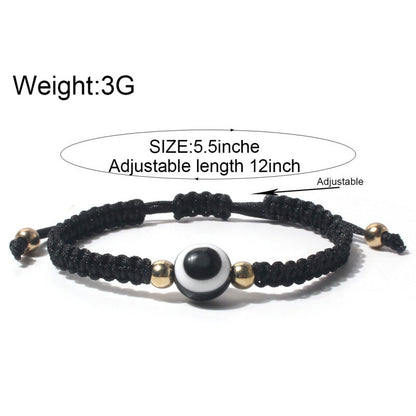 Bohemian Bracelet for Women Knitted Eye Bead Boho Jewelry
