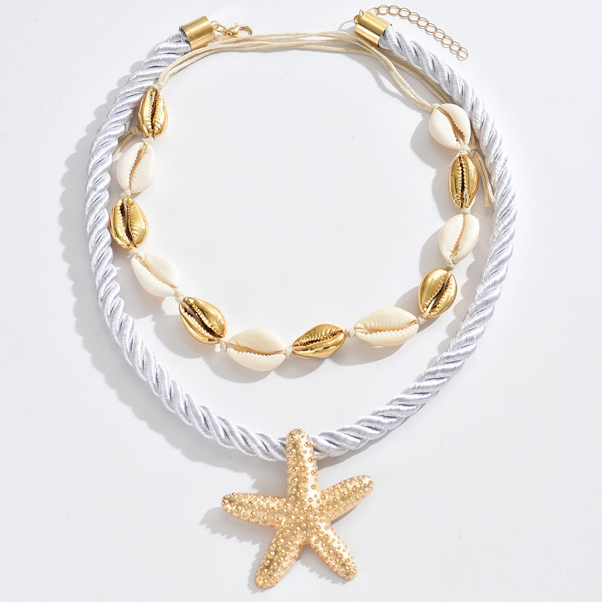 Summer Exaggerated Alloy Starfish Sea Necklace