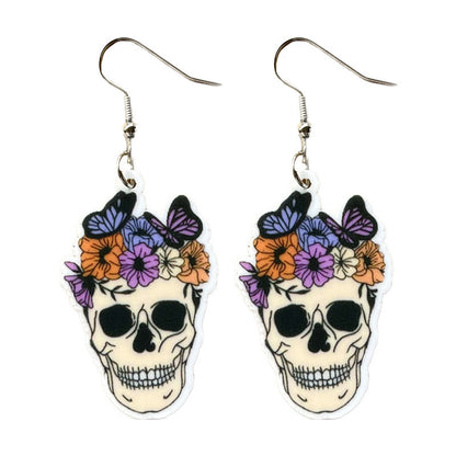 Pendientes de Halloween con forma de calabaza, fantasma y murciélago para mujer